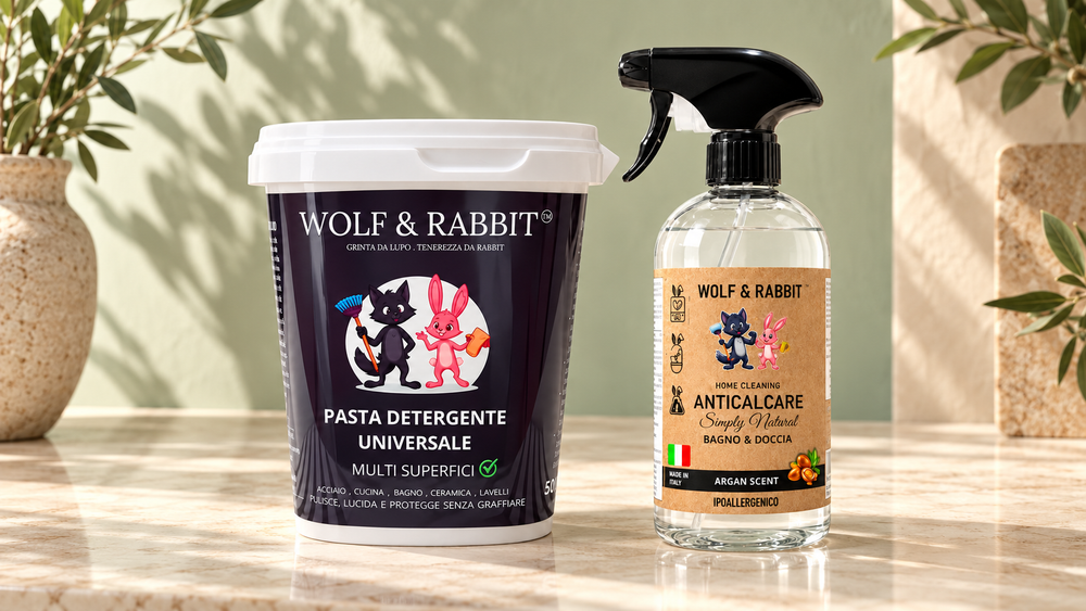 Duo Casa WOLF & RABBIT: Pasta Pulente e Anticalcare Argan