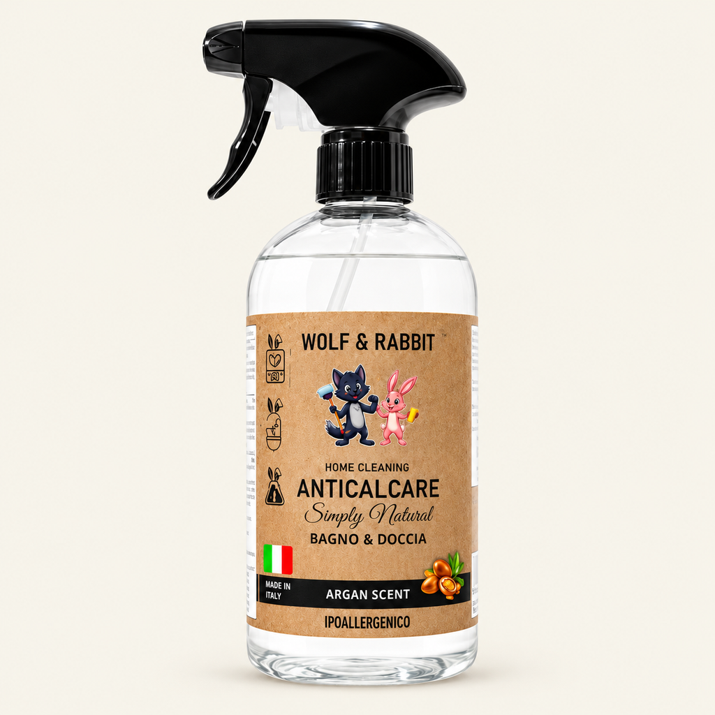 Anticalcare Argan 500 ml — flacone su fondo avorio
