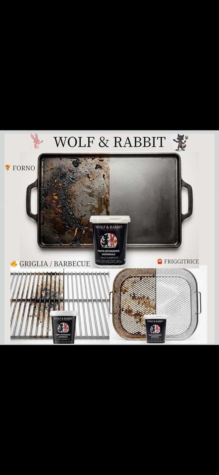 Pasta Pulente WOLF & RABBIT — utilizzo sulle superfici compatibili