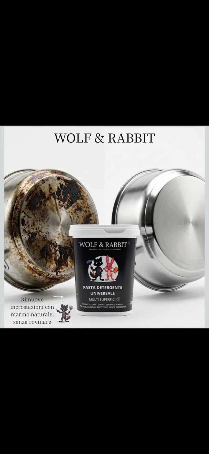Pasta Pulente WOLF & RABBIT — utilizzo sulle superfici compatibili